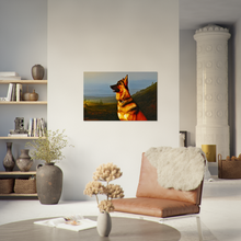 Load image into Gallery viewer, Landscape Art Frederic Edwin Church Style German Shepherd Painting-2  Cute Dog Wall Art Exclusive Style#3.  Available in several sizes and types.
