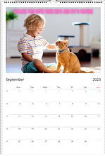 Load image into Gallery viewer, Customize Wall calendars with your kids and pets picture
