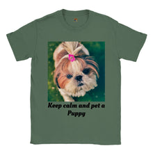 Load image into Gallery viewer, Classic Unisex Crewneck T-shirt Puppy Love Style #8
