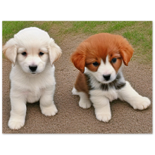 Load image into Gallery viewer, Cute puppies Art style# 75. Available in several sizes and types.
