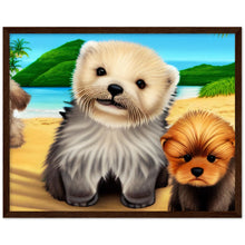 Load image into Gallery viewer, Cute puppies Art Canvas style#26. Available in several sizes and types.
