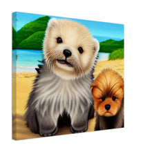 Load image into Gallery viewer, Cute puppies Art Canvas style#26. Available in several sizes and types.

