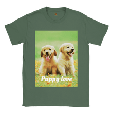 Load image into Gallery viewer, Classic Unisex Crewneck T-shirt Puppy Love Style #1
