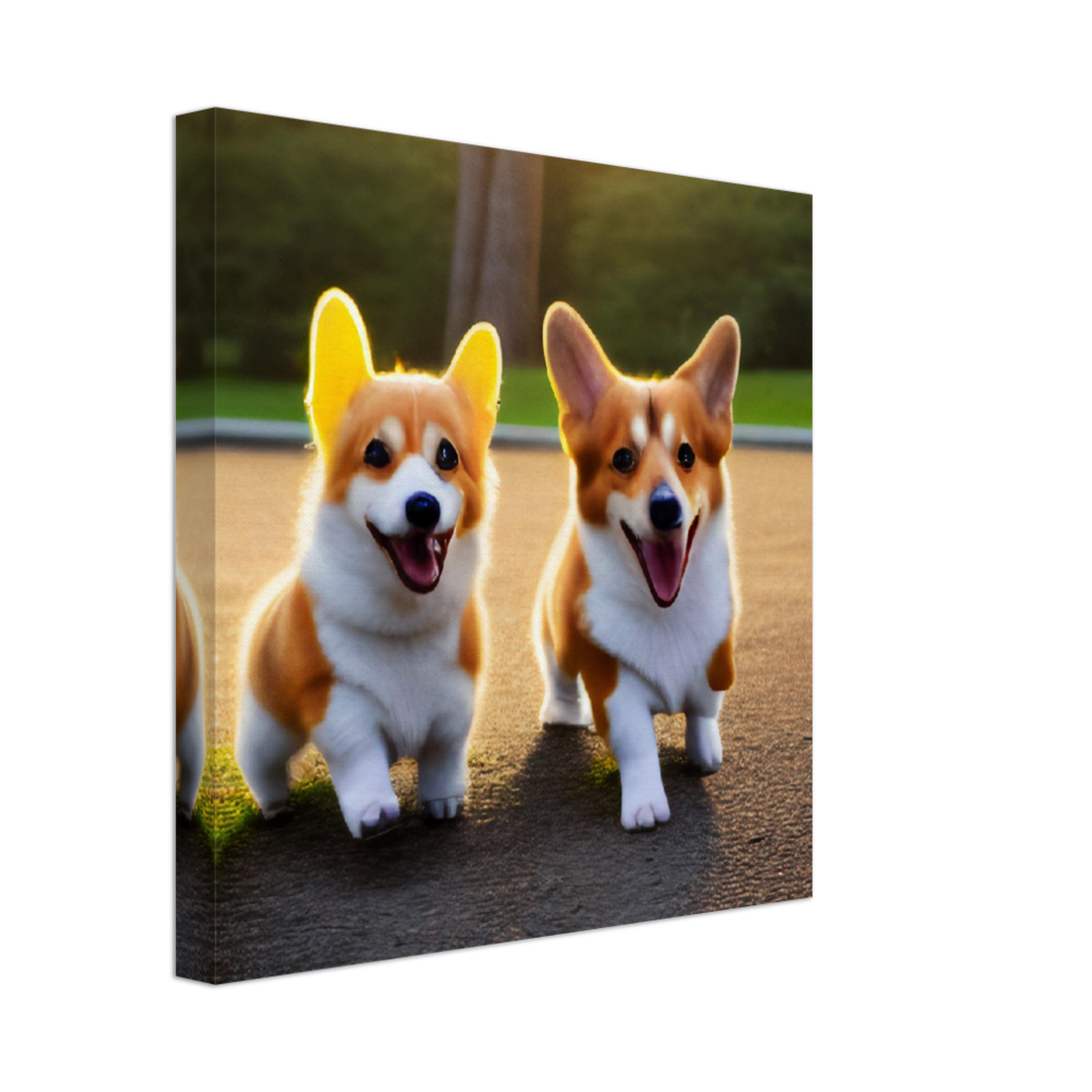Cute puppies  Art Canvas style# 50. Available in several sizes and types.