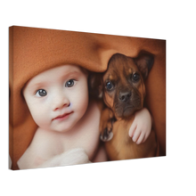 Load image into Gallery viewer, Cute Kids &amp;  Puppies Wall Art Style #2
