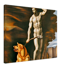 Load image into Gallery viewer, Landscape Art Michel Angelo Style German Shepherd Painting -2 Canvas
