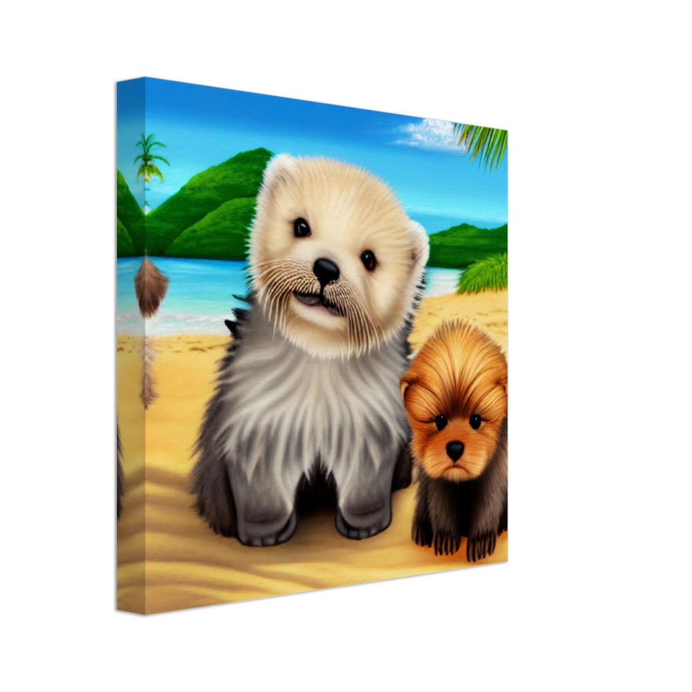 Cute puppies Art Canvas style#26. Available in several sizes and types.