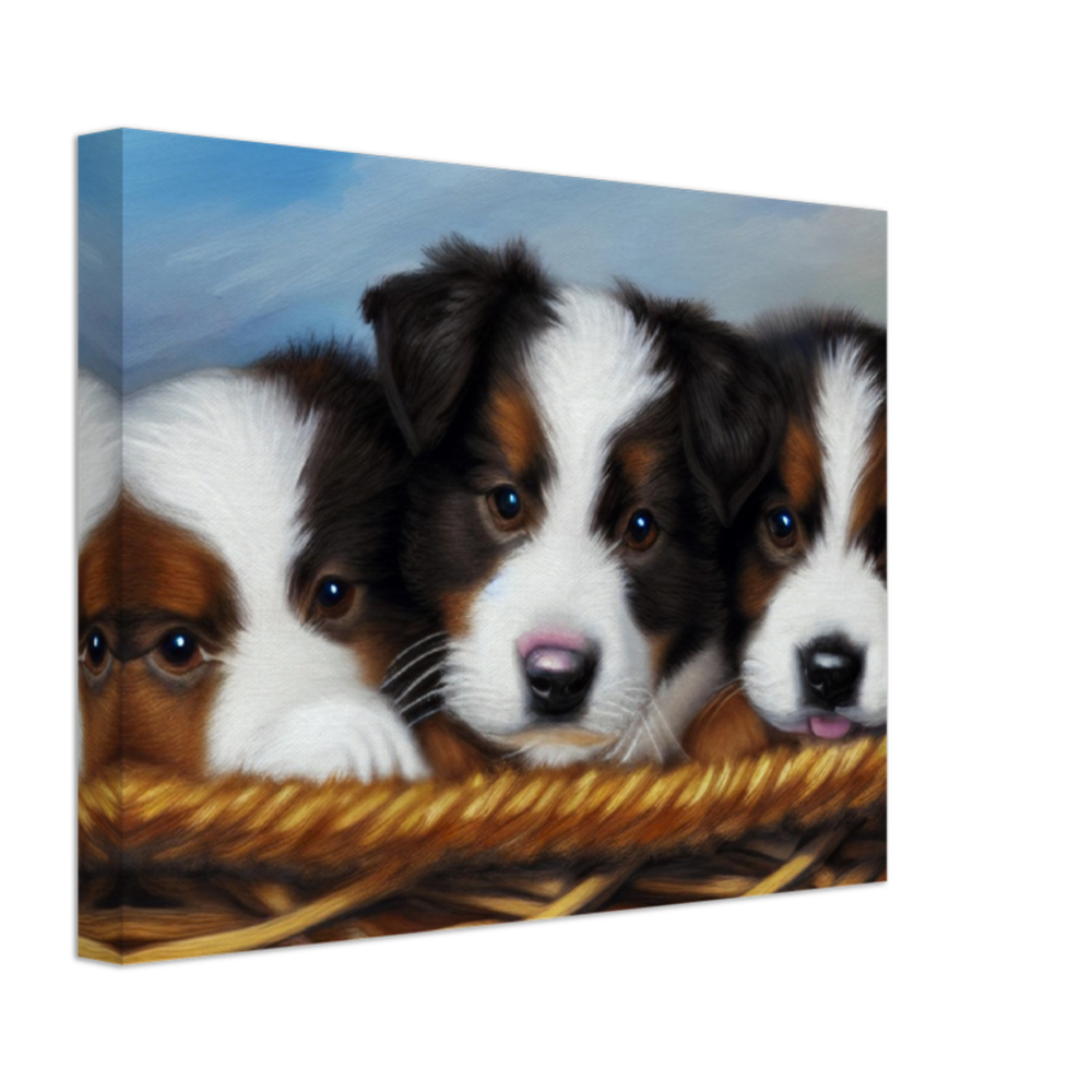 Cute puppies Art Style# 25.  Available in several sizes and types.