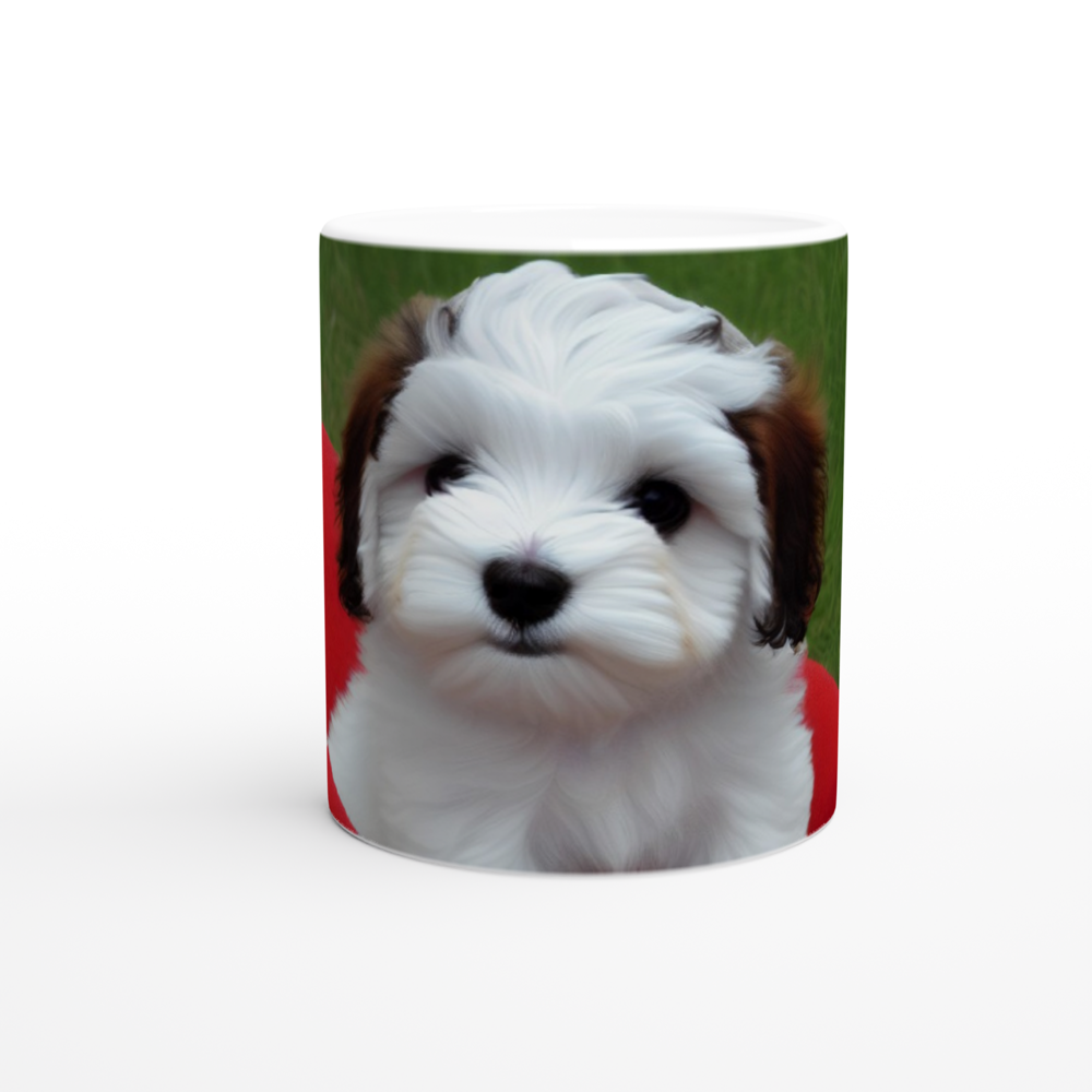 Cute Puppies Art White 11oz Ceramic Mug Style#9