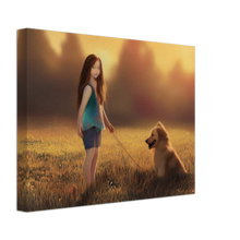 Load image into Gallery viewer, Cute Kids &amp;  Puppies Wall Art Style #7. Available in several sizes and types.

