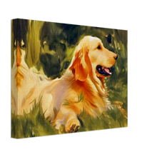 Load image into Gallery viewer, Golden Retriever Water Color Painting Canvas
