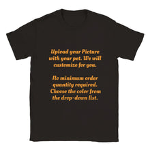 Load image into Gallery viewer, Customize Classic Unisex Crewneck T-shirt. Take a selfie or upload an image. Unlimited Possibilities.
