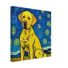 Load image into Gallery viewer, Labrador Retriever Vincent Van Gogh style painting Canvas
