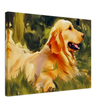 Load image into Gallery viewer, Golden Retriever Water Color Painting Canvas
