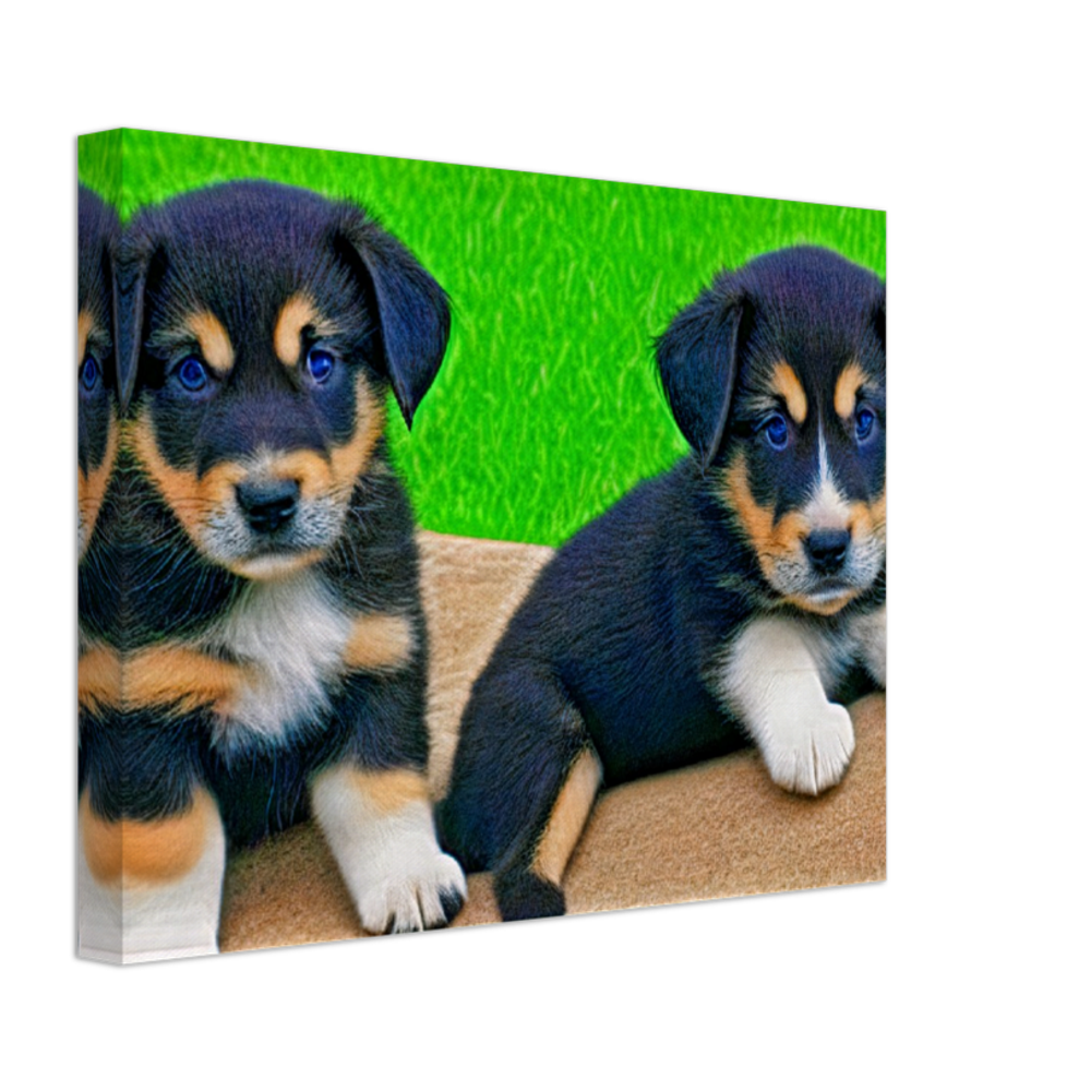 Cute puppies Art style# 53. Available in several sizes and types.