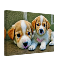 Load image into Gallery viewer, Cute puppies Art style# 70. Available in several sizes and types.

