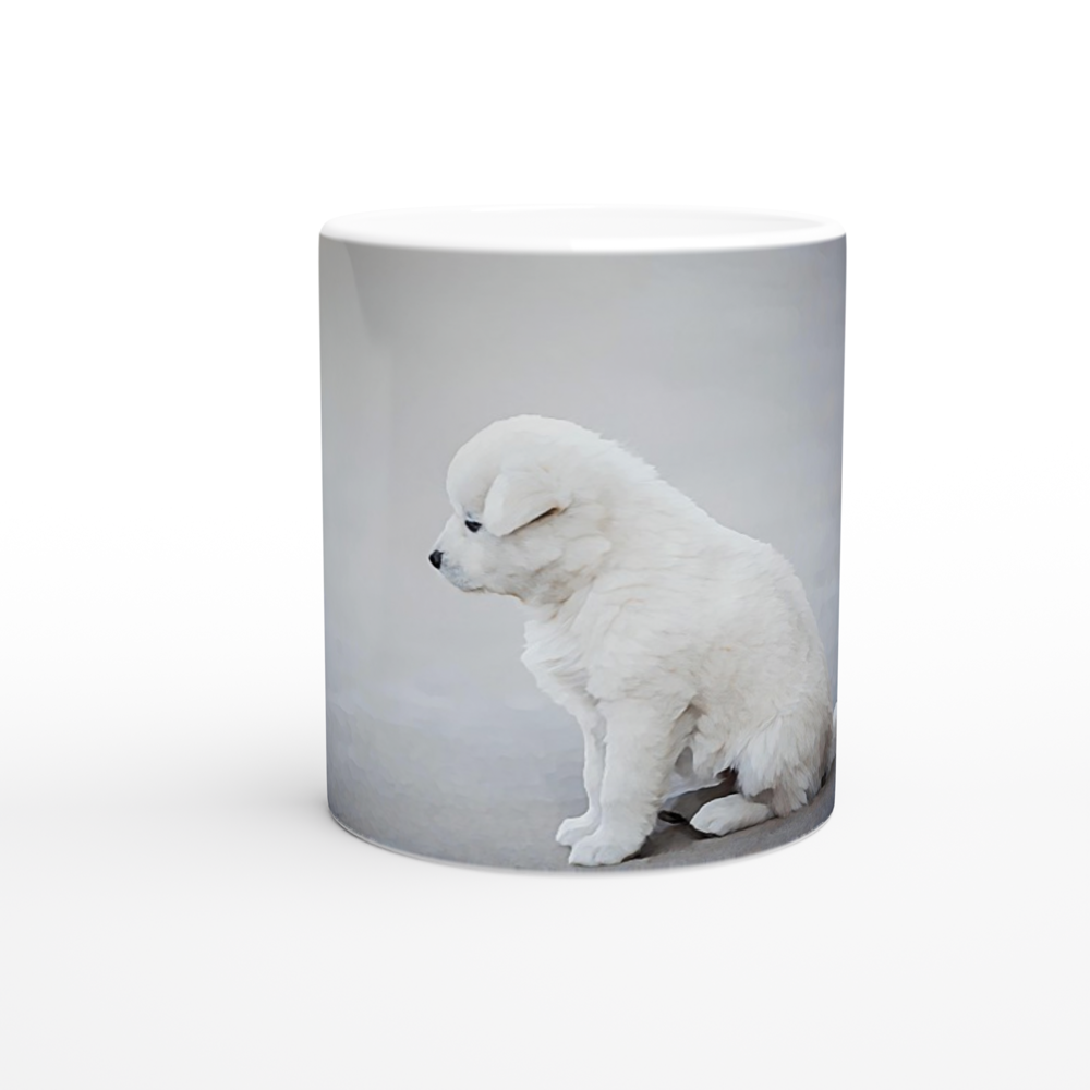 Cute Puppies Art White 11oz Ceramic Mug Style#11