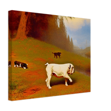 Load image into Gallery viewer, Landscape Art Alfred Bierstadt Style French Bull Dog Painting Canvas
