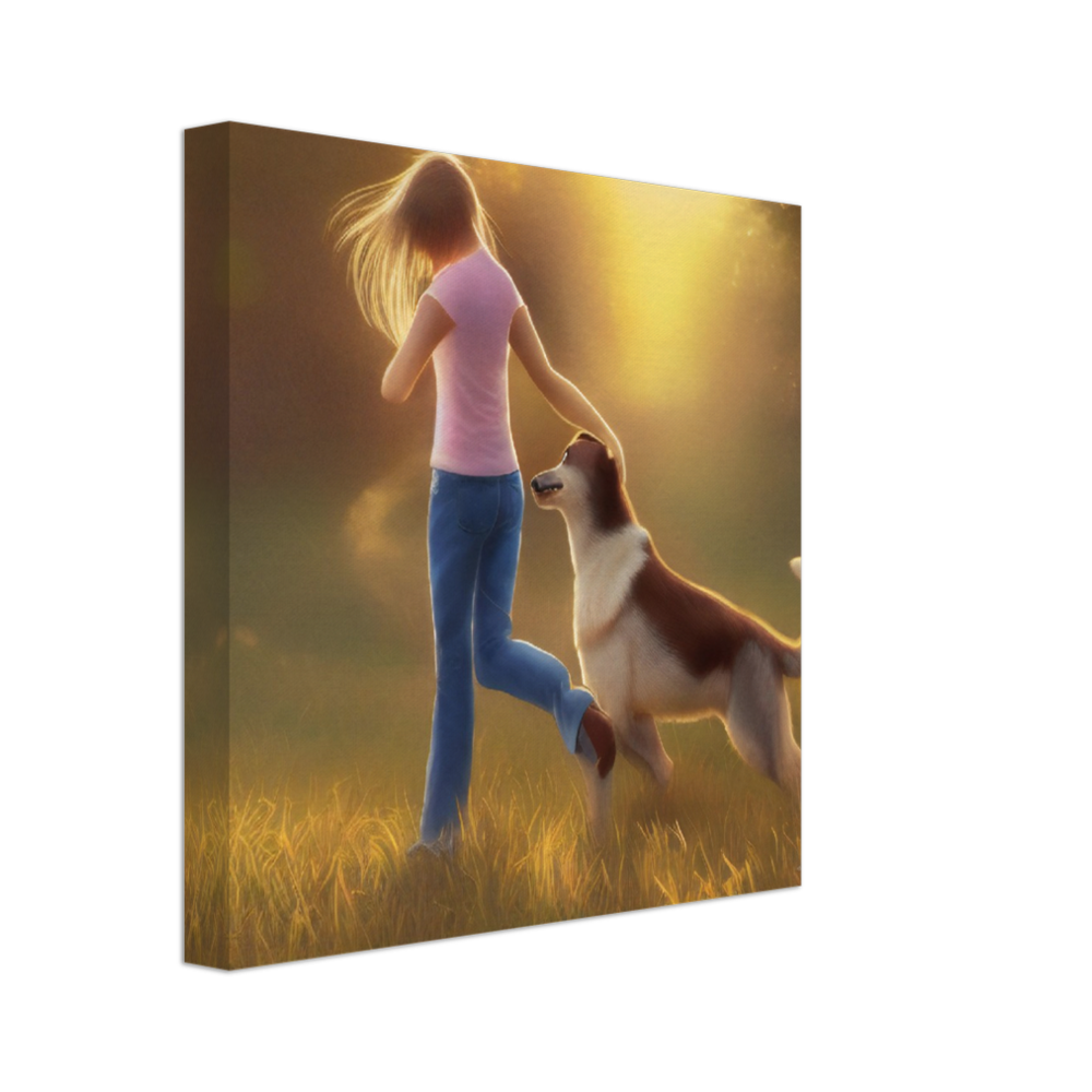 Cute Kids &  Puppies Wall Art Style #6. Available in several sizes and types.