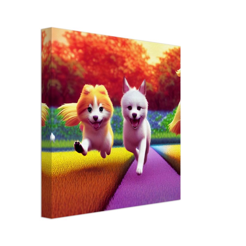Cute puppies  Art  style#42. Available in several sizes and types.