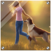 Load image into Gallery viewer, Cute Kids &amp;  Puppies Wall Art Style #6. Available in several sizes and types.
