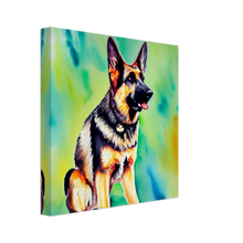 Load image into Gallery viewer, The German Shepherd Water Color Art Painting-1 Canvas
