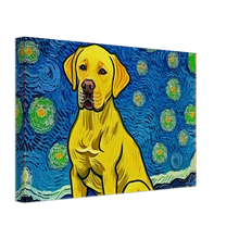 Load image into Gallery viewer, Labrador Retriever Vincent Van Gogh style painting Canvas

