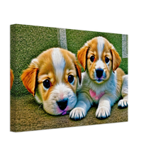 Load image into Gallery viewer, Cute puppies Art style# 73. Available in several sizes and types.
