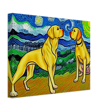 Load image into Gallery viewer, Labrador Retriever Vincent Van Gogh style painting-2 Canvas Canvas

