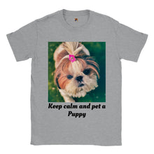 Load image into Gallery viewer, Classic Unisex Crewneck T-shirt Puppy Love Style #8
