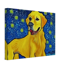 Load image into Gallery viewer, Golden Retriever Vincent Van Gogh Stle Painting Canvas
