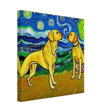 Load image into Gallery viewer, Labrador Retriever Vincent Van Gogh style painting-2 Canvas Canvas
