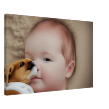 Load image into Gallery viewer, Cute Kids &amp;  Puppies Wall Art Style #1

