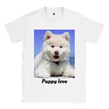 Load image into Gallery viewer, Classic Unisex Crewneck T-shirt Puppy Love Style #2

